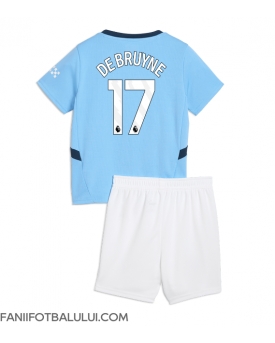 Manchester City Kevin De Bruyne #17 Echipament de Fotbal Replică 2024-25 Copii Acasa (+ Șorturi)